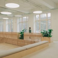 Educational space with slatted timber joinery