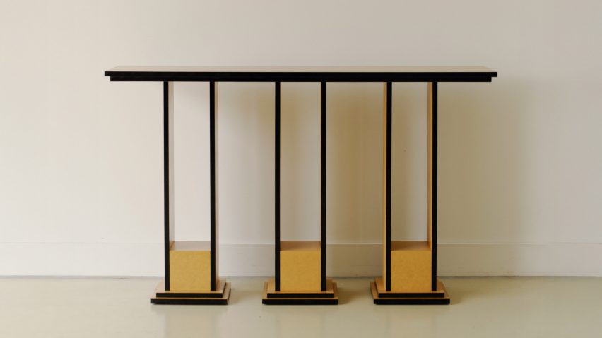 Undressed furniture collection by Georgina Davies is crafted from MDF