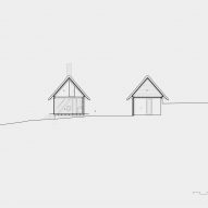 Section of Vejrhøj summerhouse renovation by Studio Marshall Blecher and Jan Henrik Jansen Arkitekter