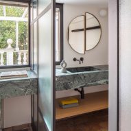 Marble vanity unit in RA House by StudioTamat