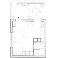 Ground floor plan in RA House by StudioTamat