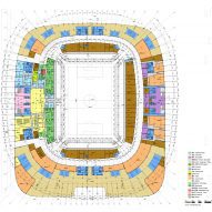 Level 1 plan of Xi’an International Football Centre by Zaha Hadid Architects