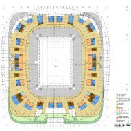 Level 2 plan of Xi’an International Football Centre by Zaha Hadid Architects