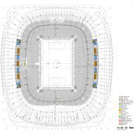 Level 6 plan of Xi’an International Football Centre by Zaha Hadid Architects