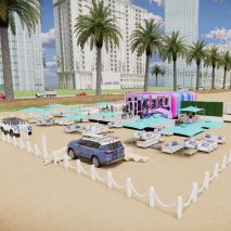 Render of the Ambiance Beach Club installation