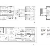 Floor plan of the entire hotel interior.