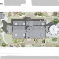 Plan of Palais Rameau by Atelier 9.81 and Perrot & Richard