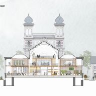 Section of Palais Rameau by Atelier 9.81 and Perrot & Richard