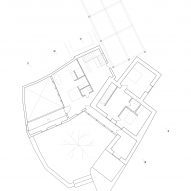 First floor plan of The Avber House by OFIS Arhitekti