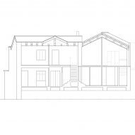 Section of The Avber House by OFIS Arhitekti