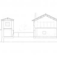 Section of The Avber House by OFIS Arhitekti