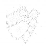 Ground floor plan of The Avber House by OFIS Arhitekti