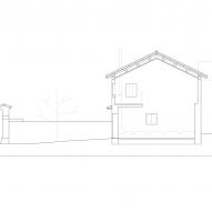 Section of The Avber House by OFIS Arhitekti
