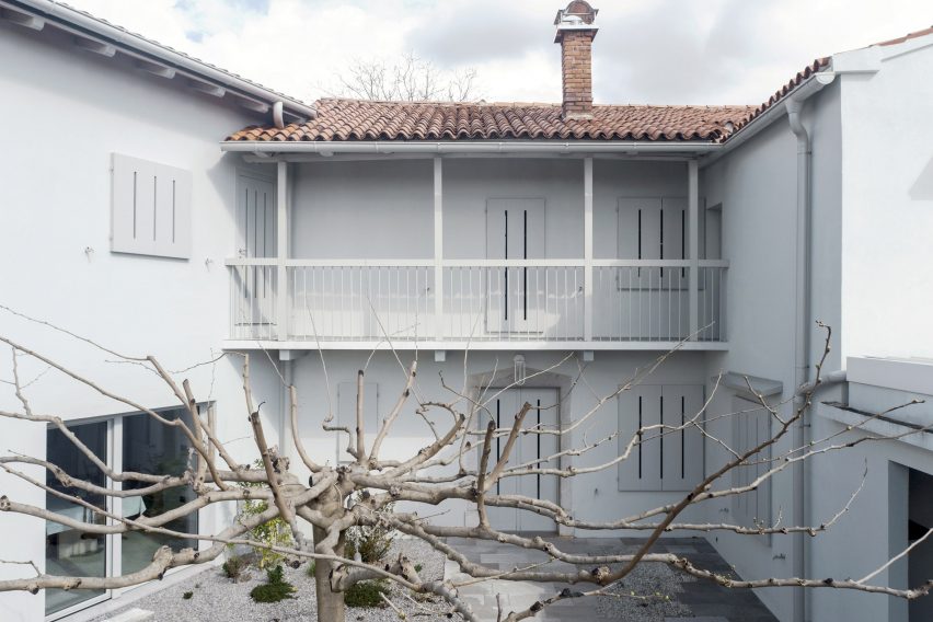 Courtyard of The Avber House by OFIS Arhitekti