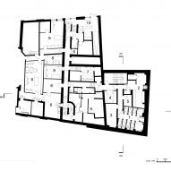 Basement plan of Backstage, The Old Vic by Haworth Tompkins