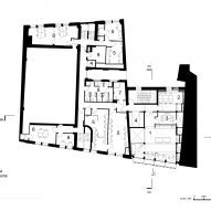 Second floor plan of Backstage, The Old Vic by Haworth Tompkins