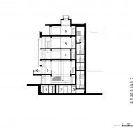 Section of Backstage, The Old Vic by Haworth Tompkins
