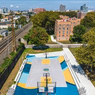 These New York basketball courts double as massive storm drains