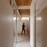 Wood panelling in mid-century house