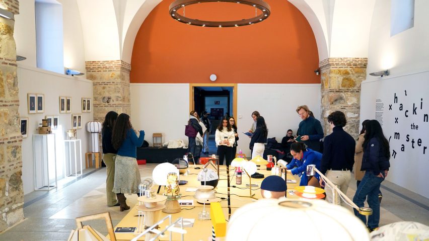 a photograph of a student design exhibition