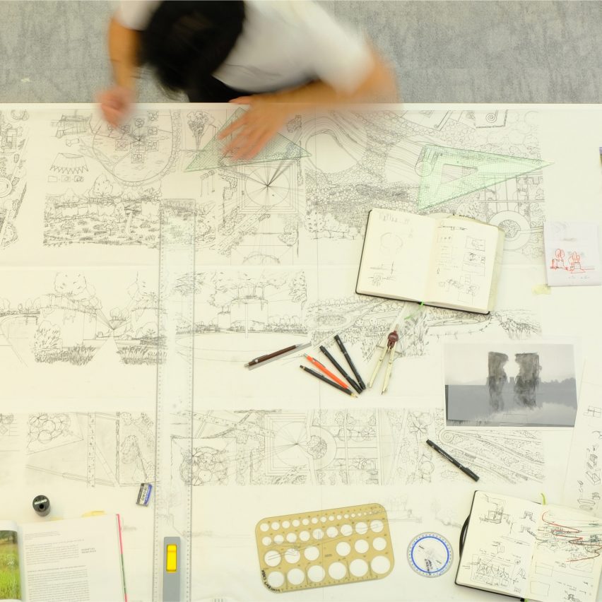 a student working at a desk