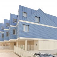 Office S&M takes aim at "generic suburbia" with powder blue mews block in Kent