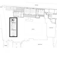 Second floor plan of The Rausing Science Centre for The King's School in Canterbury by Walters & Cohen