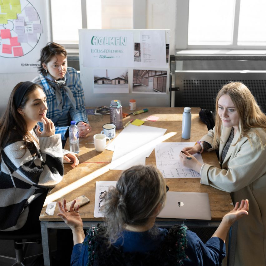 students at a desk