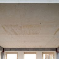 Close-up photo of the underside of a stone floor slab in the Stone Demonstrator