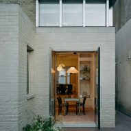 Rear elevation of Stone and Steel House extension by DGN Studio and Sarah Izod