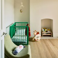 Children's room in Stone and Steel House extension by DGN Studio and Sarah Izod