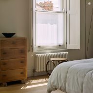 Bedroom in Stone and Steel House extension by DGN Studio and Sarah Izod