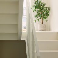 Staircase in Stone and Steel House extension by DGN Studio and Sarah Izod