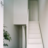 Staircase in Stone and Steel House extension by DGN Studio and Sarah Izod