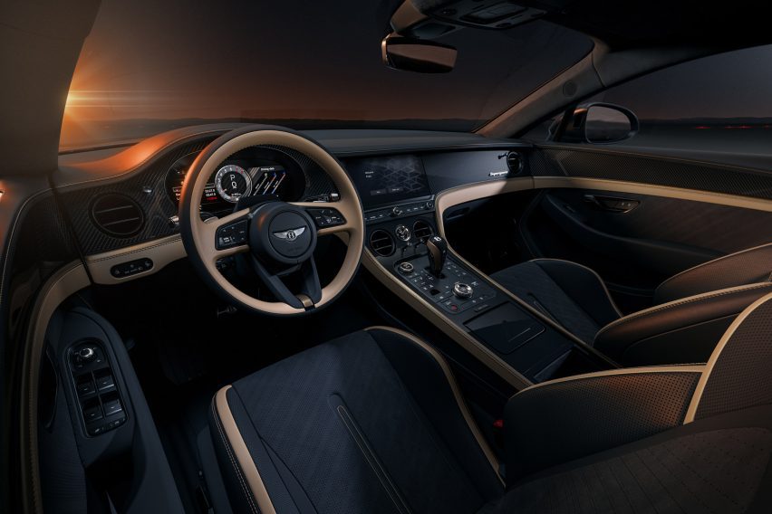 Interior of a Bentley car