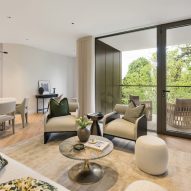 Apartment with floor-to-ceiling windows