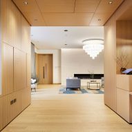 Wood-lined communal space