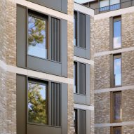 Bronze-toned metal windows