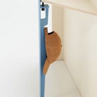 Julien Renault's reimagined Tiptoe table leg with a hook for hanging a hat