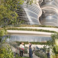 Render of the Yidan Center by Zaha Hadid Architects