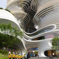 Render of the Yidan Center by Zaha Hadid Architects