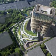 Render of the Yidan Center by Zaha Hadid Architects