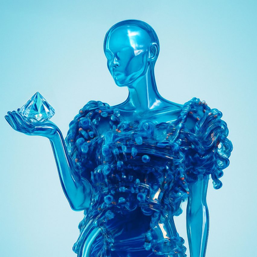 Domus Academy graphic of blue figure