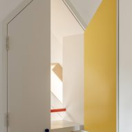 Internal window opening with yellow door