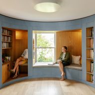 Seating nooks in timber library