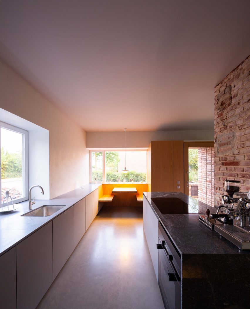 Kitchen interior at German house by Andreas Schüring Architekten