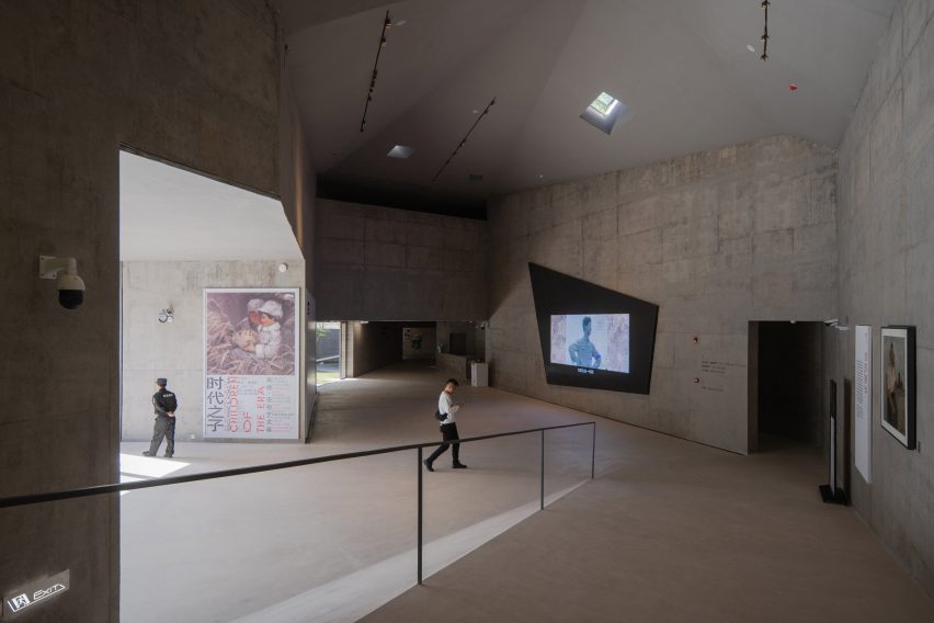 Concrete gallery interior