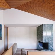 Fireplace in Co.arch Studio apartment renovation in Mario Galvagni's Giomein