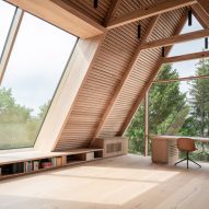 Study space under pitched roof