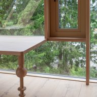 Desk overlooking large window